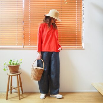 Cotton wide cut-sew / REDの画像