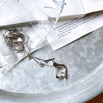 N275-SILVER925 ヴィンテージネックレス U.S.A.  Sterling Silver Rhinestonesの画像