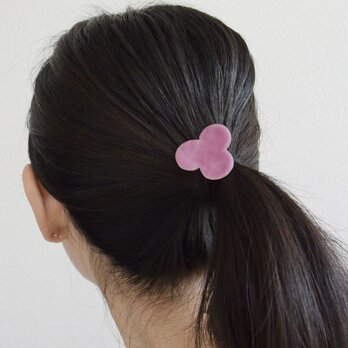 お花のヘアゴム　七宝焼　ピンクの画像