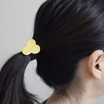 お花のヘアゴム　七宝焼　レモンの画像