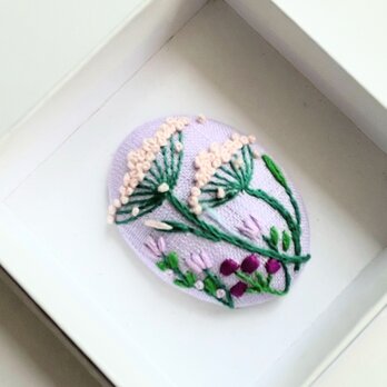 草花の刺繍ブローチ【botanical】#358の画像