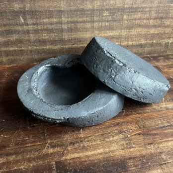 陶匣(花器)  黒釉の画像
