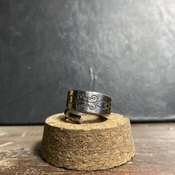 ハンドメイドリングno.1 シルバーアクセサリー　スプーンリング　手作り指輪の画像