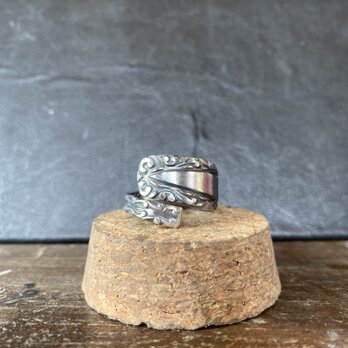 ハンドメイドリングno.30 シルバーアクセサリー　スプーンリング　手作り指輪の画像