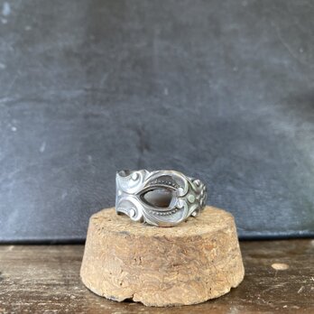 ハンドメイドリングno.33 シルバーアクセサリー　スプーンリング　手作り指輪の画像