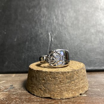 ハンドメイドリングno.43 シルバーアクセサリー　スプーンリング　手作り指輪の画像