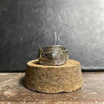 ハンドメイドリングno.44 シルバーアクセサリー　スプーンリング　手作り指輪の画像
