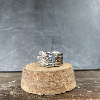 ハンドメイドリングno.49 シルバーアクセサリー　スプーンリング　手作り指輪の画像