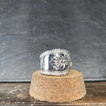 ハンドメイドリングno.54 シルバーアクセサリー　スプーンリング　手作り指輪の画像