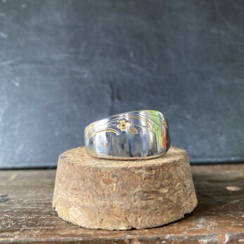 ハンドメイドリングno.59 シルバーアクセサリー　スプーンリング　手作り指輪の画像
