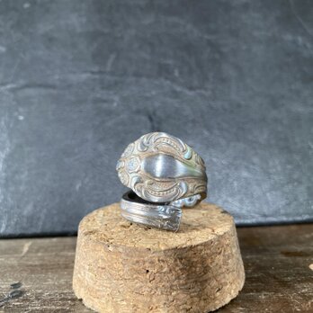 ハンドメイドリングno.60 シルバーアクセサリー　スプーンリング　手作り指輪の画像