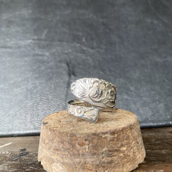 ハンドメイドリングno.61 シルバーアクセサリー　スプーンリング　手作り指輪の画像