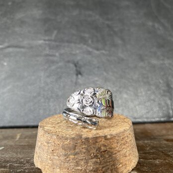 ハンドメイドリングno.65 シルバーアクセサリー　スプーンリング　手作り指輪の画像