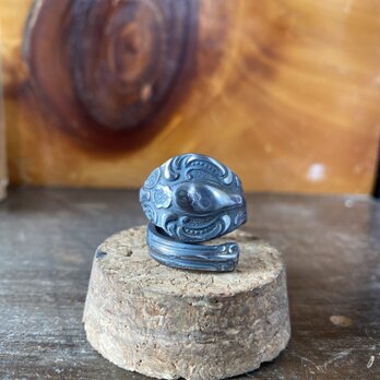 ハンドメイドリングno.82 シルバーアクセサリー　スプーンリング　手作り指輪の画像