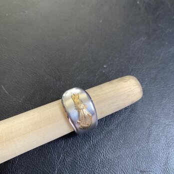 ハンドメイドリングno.93 シルバーアクセサリー　スプーンリング　手作り指輪の画像
