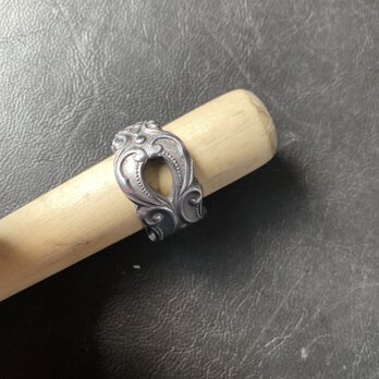 ハンドメイドリングno.98 シルバーアクセサリー　スプーンリング　手作り指輪の画像