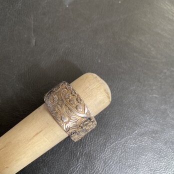 ハンドメイドリングno.102 シルバーアクセサリー　スプーンリング　手作り指輪の画像
