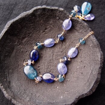 【K14gf】Mixed Stone Bracelet・Blue ／カイヤナイト×タンザナイト mixブレスレットの画像