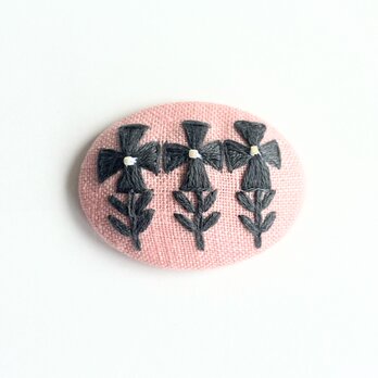 北欧風お花の刺繍ブローチ(hokuo）#360の画像