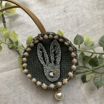ハンドメイド ＊ミナペルホネンタンバリンpomppiaキーホルダーパールの画像