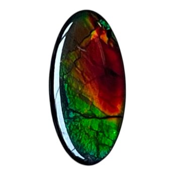 天然石 宝石 アンモライト（Ammolite）トリプレットルース オーバル 16×08mm AMOV160803 パーツの画像