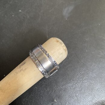 ハンドメイドリングno.103 シルバーアクセサリー　スプーンリング　手作り指輪の画像
