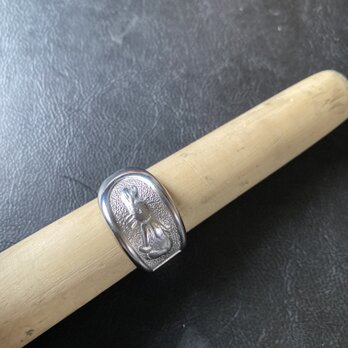 ハンドメイドリングno.105 シルバーアクセサリー　スプーンリング　手作り指輪の画像