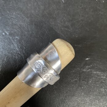 ハンドメイドリングno.117 シルバーアクセサリー　スプーンリング　手作り指輪の画像