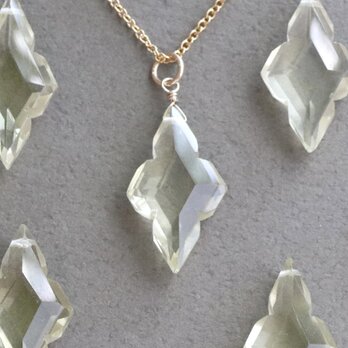 春色◆ 大粒 レモンクォーツ 一粒ネックレス 14Kgf アレルギー対応 ーLemon colorー