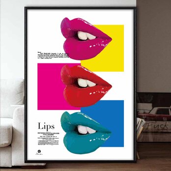Lips　送料無料　個性見つかるseiのサイト　イラスト　アート　ポスター　アートポスター　A4　 　3398の画像