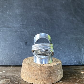 ハンドメイドリングno.121 シルバーアクセサリー　スプーンリング　手作り指輪の画像