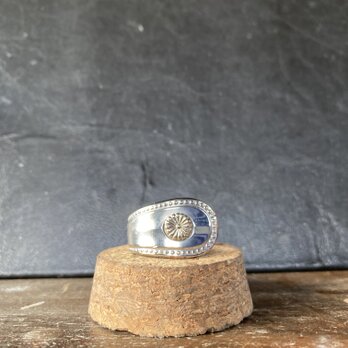 ハンドメイドリングno.124 シルバーアクセサリー　スプーンリング　手作り指輪の画像