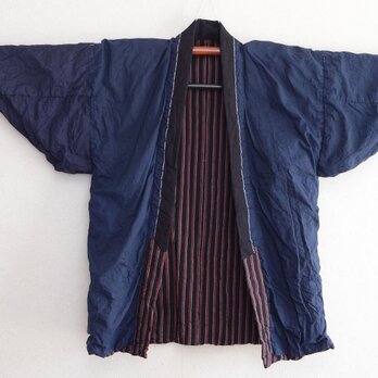 野良着 古着 古布 木綿 着物 縞模様 リメイク素材 ハンドメイド ジャパンヴィンテージ 昭和レトロ 生地の画像