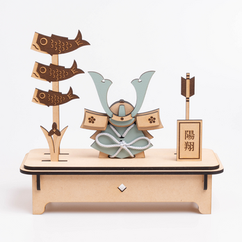 五月人形　兜飾り　鯉のぼり　こどもの日　端午の節句　名札付き