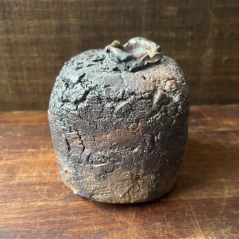 花器　鉄釉裂紋の画像