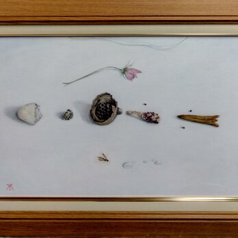 油彩・テンペラ「蜂の巣のある静物」