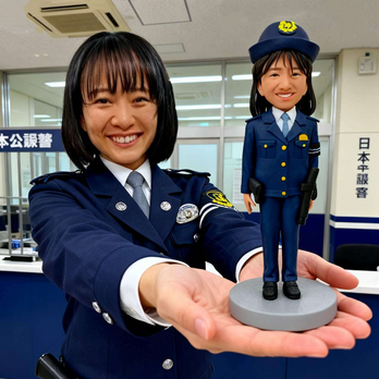 写真から作るオーダーメイドフィギュア｜（警察・消防 ）にそっくり似顔人形｜社長 昇進・就職・退職祝いに｜上司・同僚への感謝ギフト