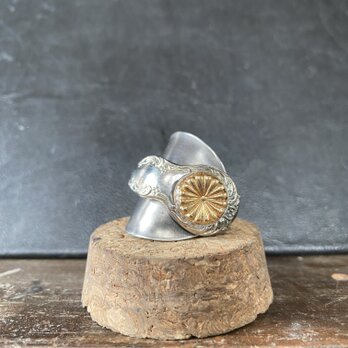 ハンドメイドリングno.132 シルバーアクセサリー　スプーンリング　手作り指輪の画像