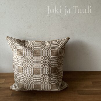 cushion cover[手織りウールクッションカバー] ストローの画像