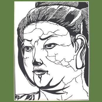 切り絵「阿修羅像」の画像