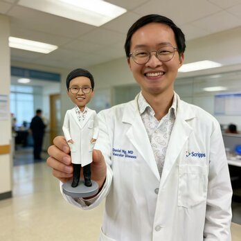 医者、医師、保育士 看護師 就職祝い、退職祝い、似顔絵 人形 オーダーメイド ドール オリジナル 肖像画　置物　フィギュア 作成