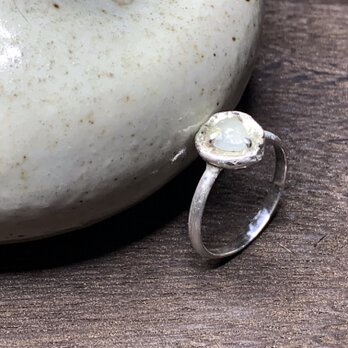Organic Aquamarine Flower リング/ 受注制作の画像