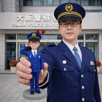 写真から作るオーダーメイドフィギュア｜警察官・消防士 にそっくり似顔人形｜社長 昇進・就職・退職祝いに｜上司・同僚への感謝ギフト