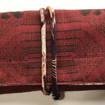８１８８　大島紬で作った和風財布・ポーチの画像