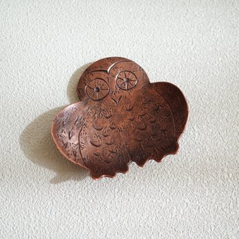 茶匙　シロフクロウ　銅の画像