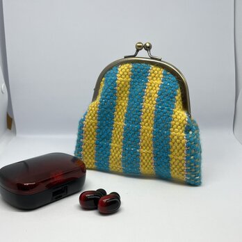 手織りがまぐちポーチ