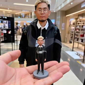 誕生日プレゼント 男性 彼氏 オーダーメイド 似顔絵 人形 男友達  写真 から フィギュア 夫 旦那 肖像画 感謝 車飾り