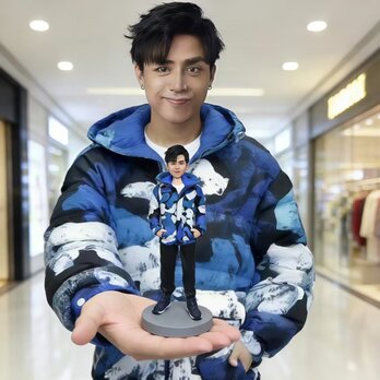 誕生日プレゼント 男性 彼氏 オーダーメイド 似顔絵 人形 男友達  写真 から フィギュア 夫 旦那 肖像画 感謝 車飾り