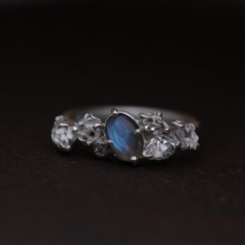 Wild Crystal & Labradorite Ring２の画像