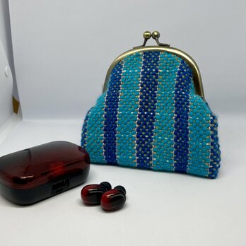 手織りがまぐちポーチ